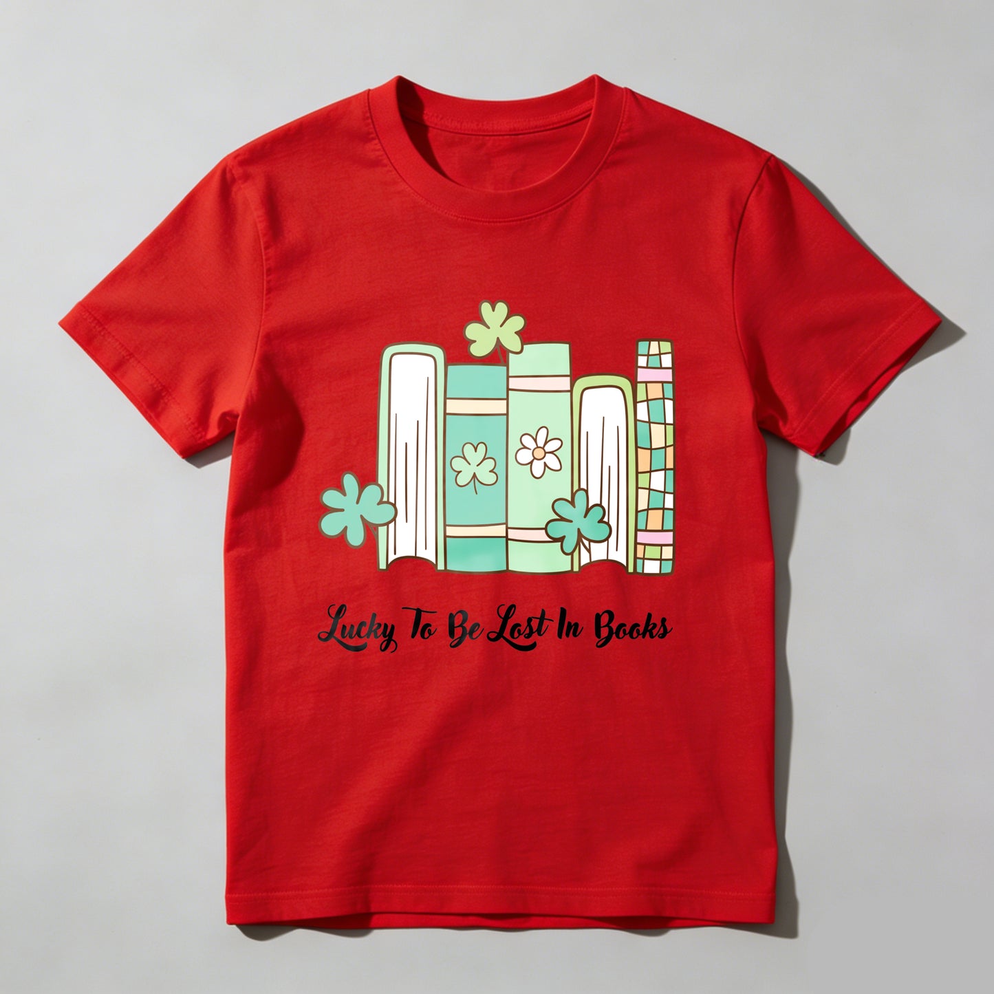 Wardrobecart Books With Flowers And Text Unisex Classic T-shirt