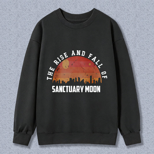 Wardrobecart The Rise And Fall Of Sanctuary Moon Sunset Cityscape Design Unisex Classic Sweatshirt