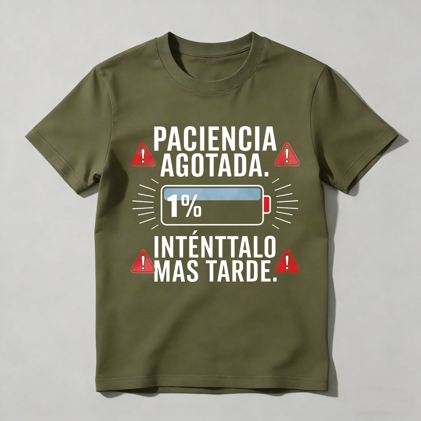 Patience Depleted 1 Percent Try Later T-shirt
