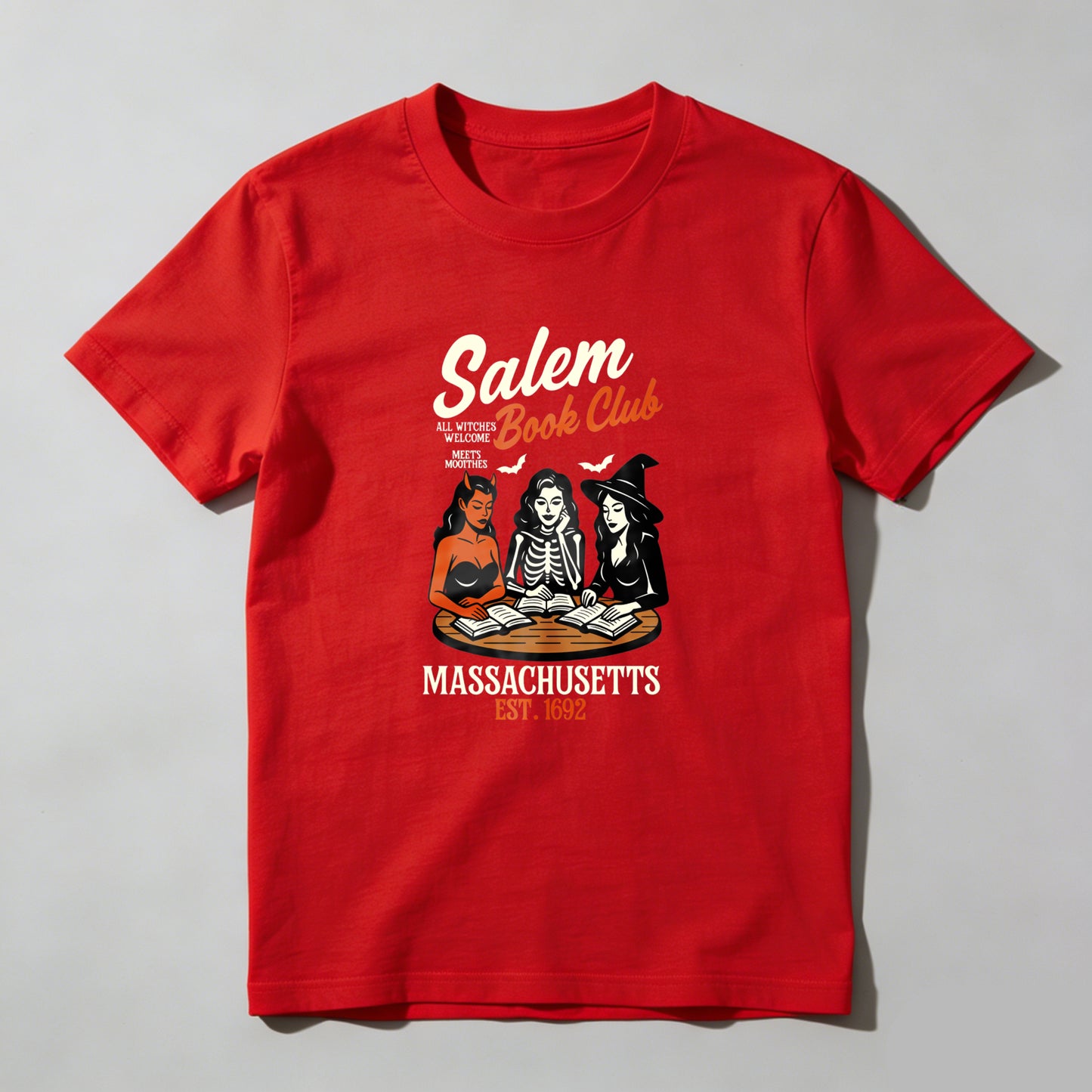 Wardrobecart Salem Book Club Massachusetts Est 1692 Unisex Classic T-shirt