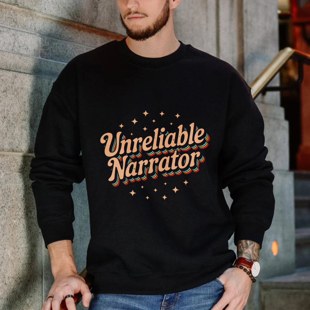 Wardrobecart Unreliable Narrator Pattern Unisex Classic Sweatshirt