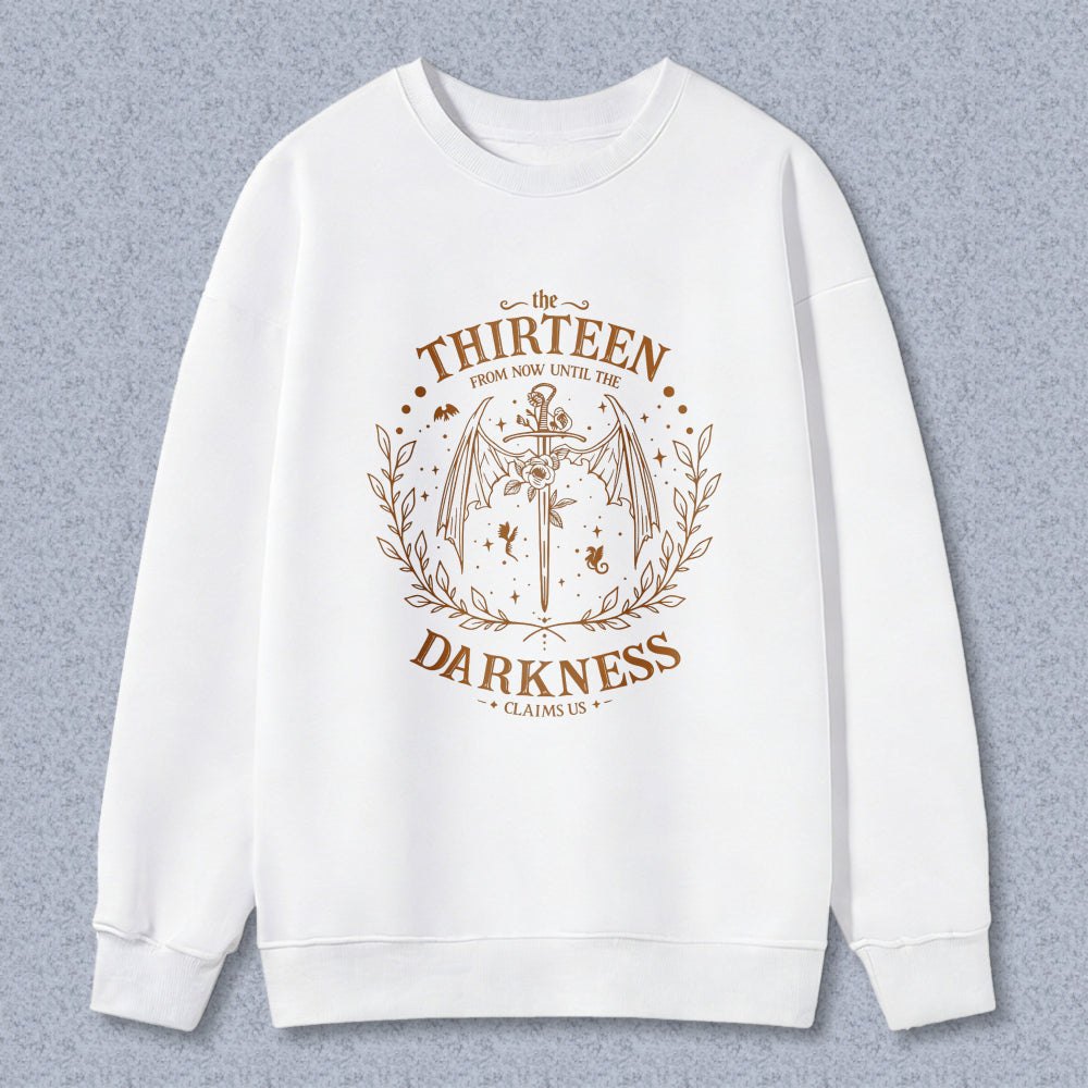 Wardrobecart Thirteen Darkness Design With Winged Sword And Laurel Wreath Unisex Classic Sweatshirt