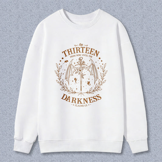 Wardrobecart Thirteen Darkness Design With Winged Sword And Laurel Wreath Unisex Classic Sweatshirt