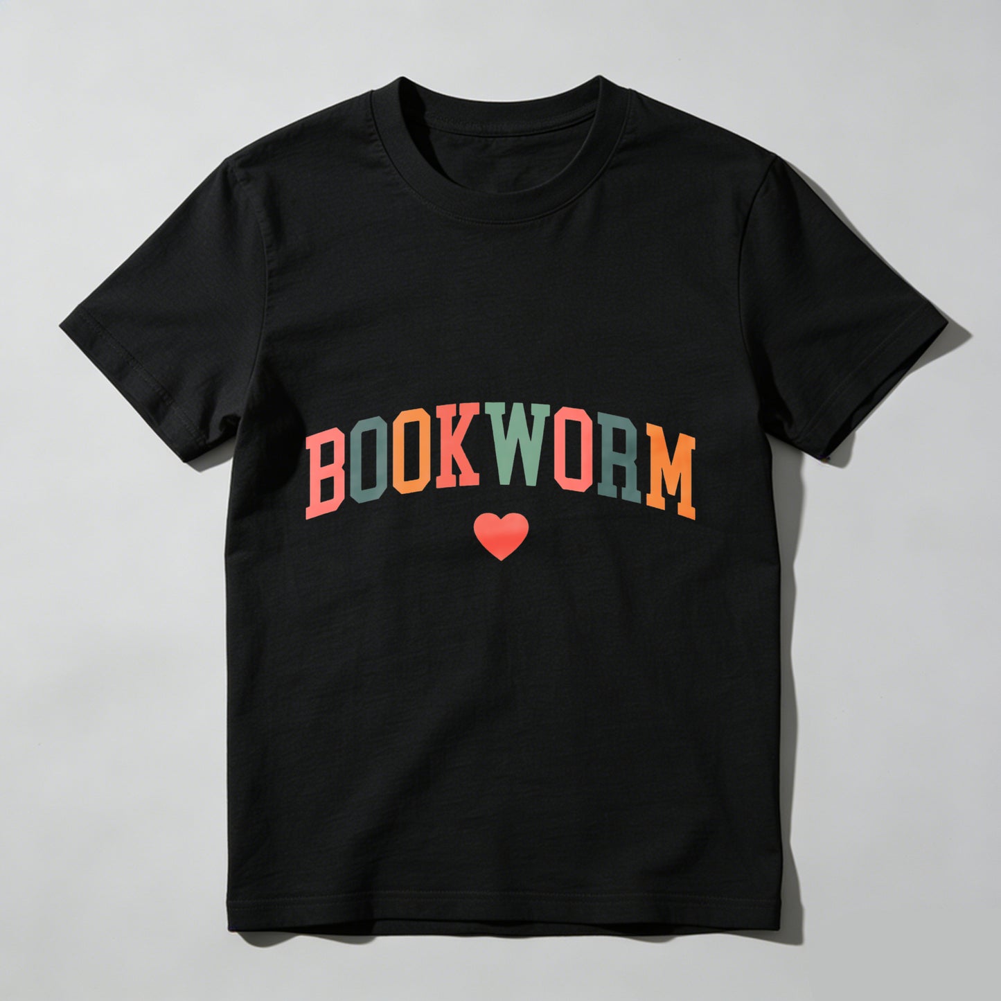 Wardrobecart Bookworm Heart Print Design Unisex Classic T-shirt