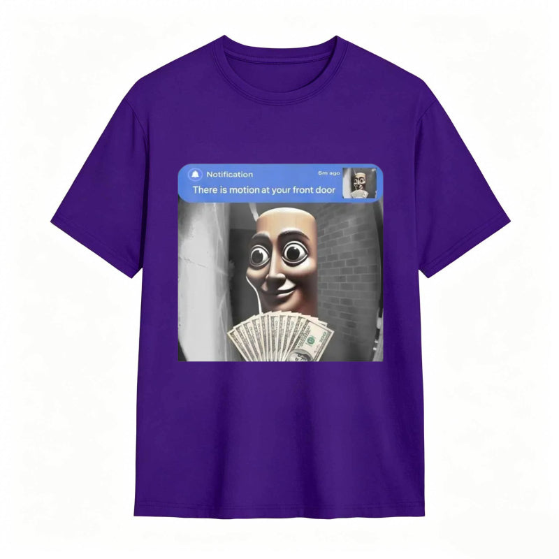 “There is Motion at Your Front Door” Tung Tung Tung Sahur Meme T-Shirt