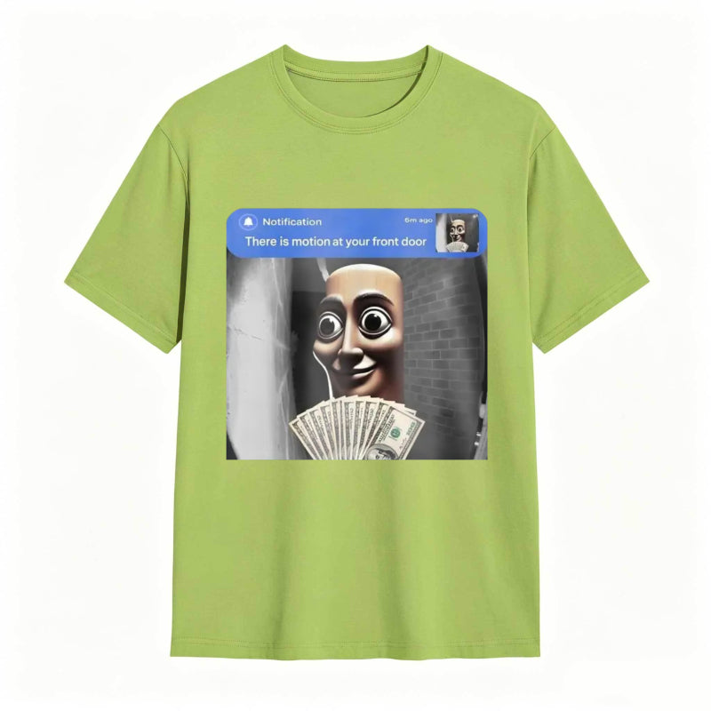 “There is Motion at Your Front Door” Tung Tung Tung Sahur Meme T-Shirt