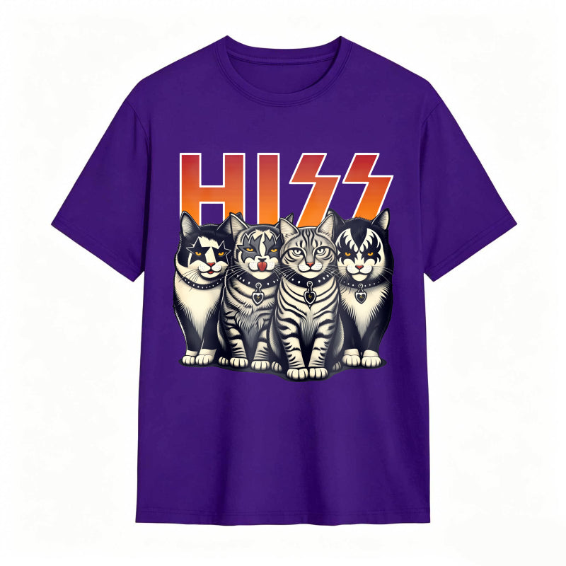 Hiss Funny Cats Kittens Rock T-Shirt