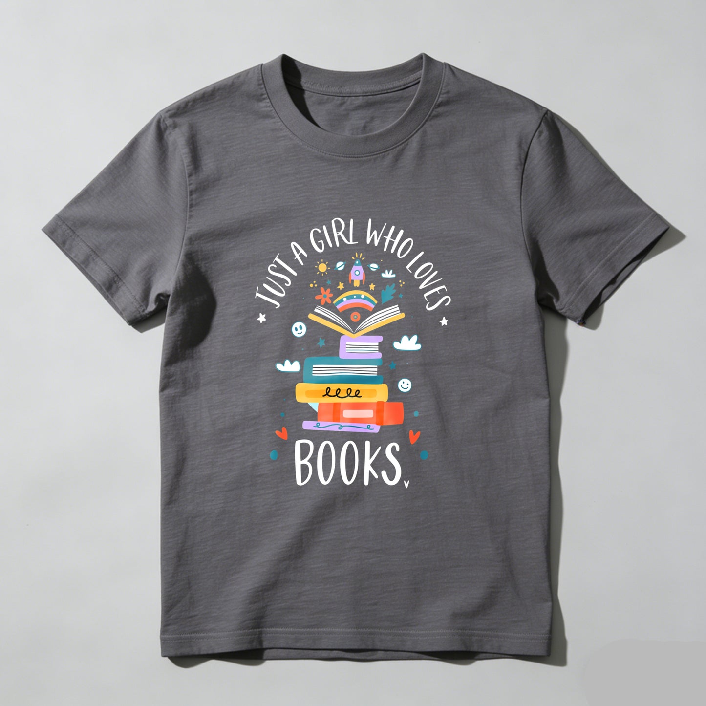 Wardrobecart Just A Girl Who Loves Books Unisex Classic T-shirt