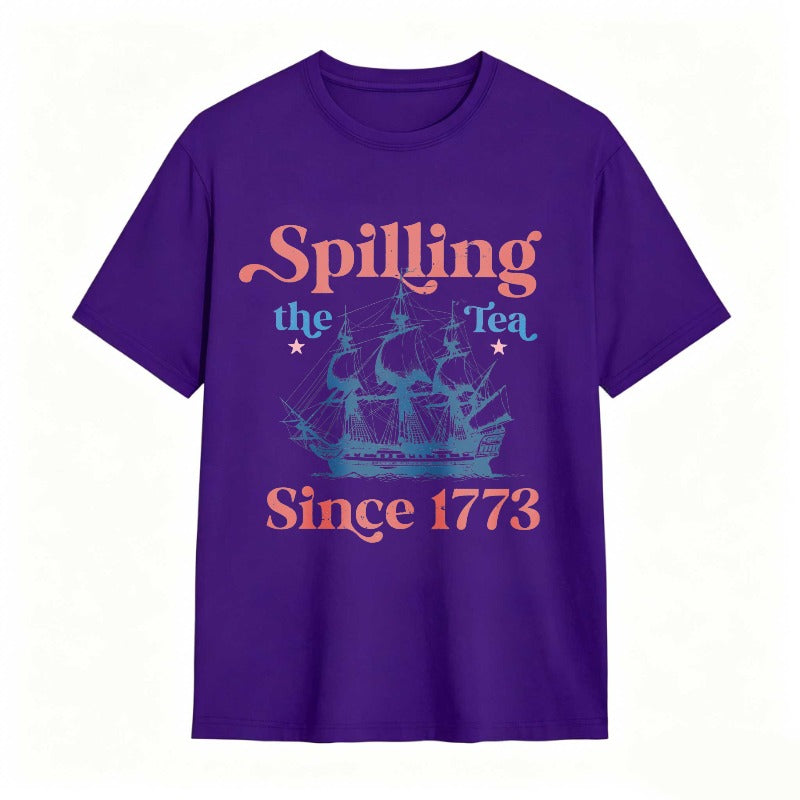 Spilling The Tea Since 1773 Ship Design T-shirt