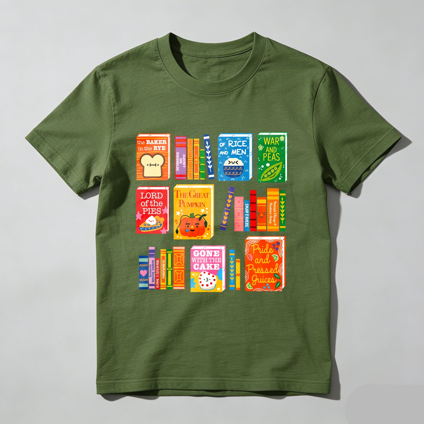 Wardrobecart Book Spine Designs With Playful Titles Unisex Classic T-shirt