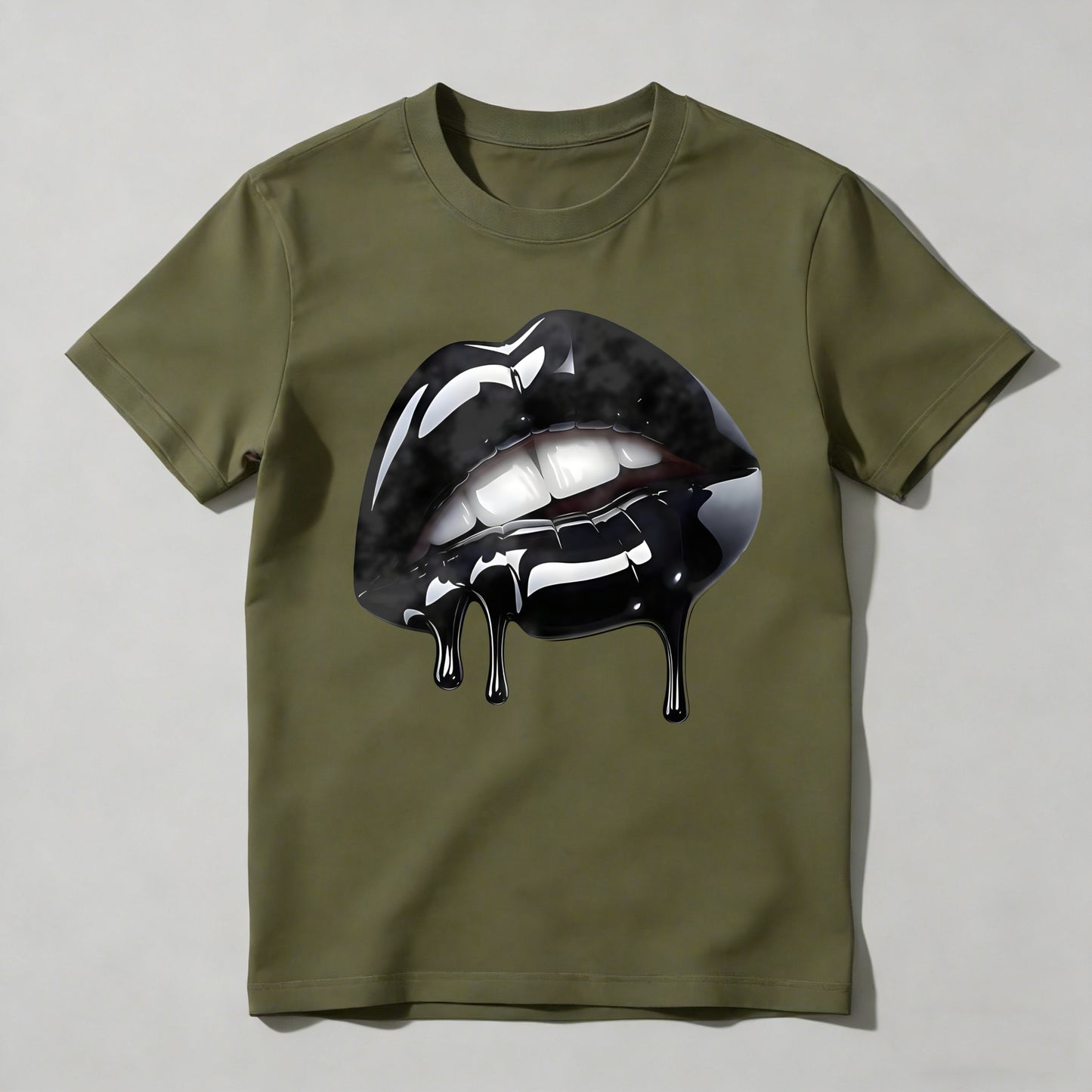 Glossy Lips With Dripping Effect T-shirt
