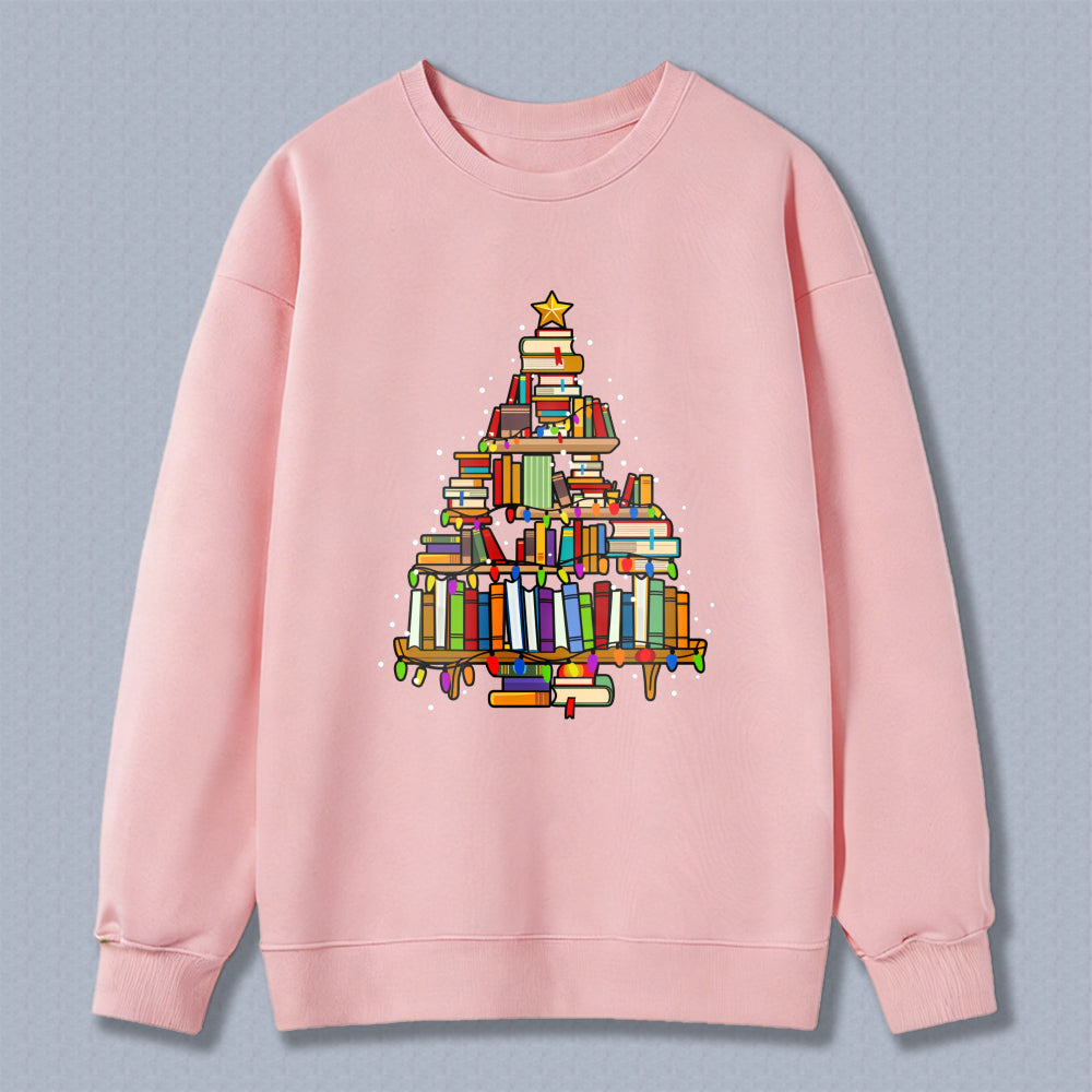 Wardrobecart Book Christmas Tree Unisex Classic Sweatshirt