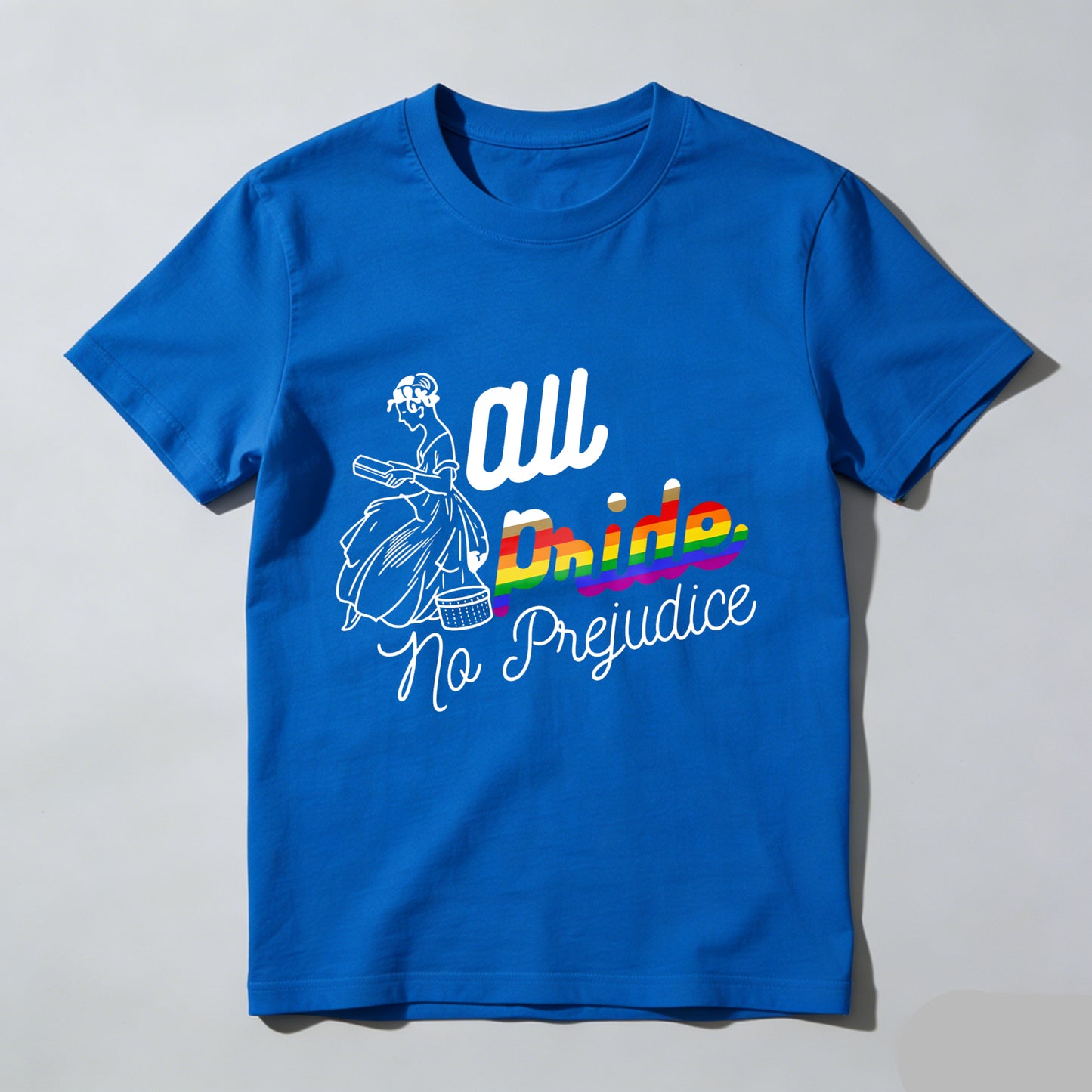 Wardrobecart All Pride No Prejudice Rainbow Design Unisex Classic T-shirt