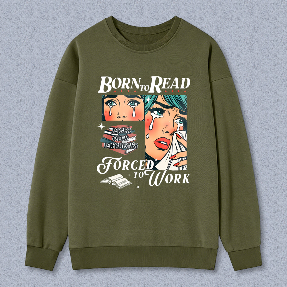 Wardrobecart Crying Women Faces And Text Born Dead Tears Over Teachers For A Better Future Unisex Classic Sweatshirt