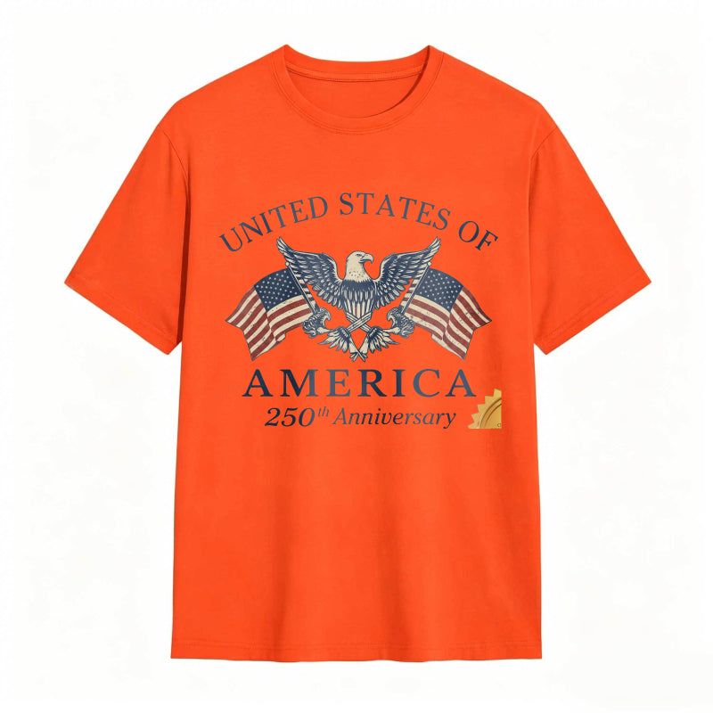 United States Of America 250th Anniversary Eagle And Flag Design T-shirt