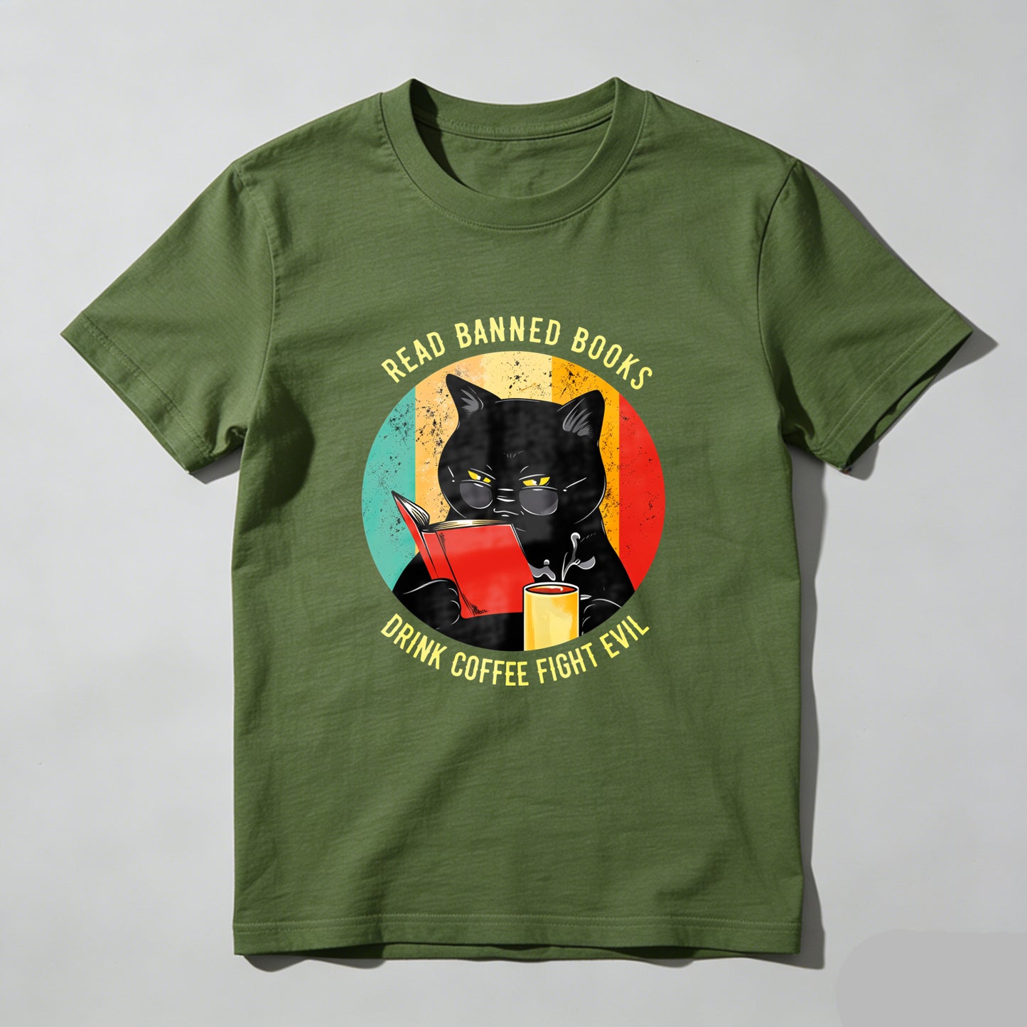 Wardrobecart Read Banned Books Drink Coffee Fight Evil Unisex Classic T-shirt