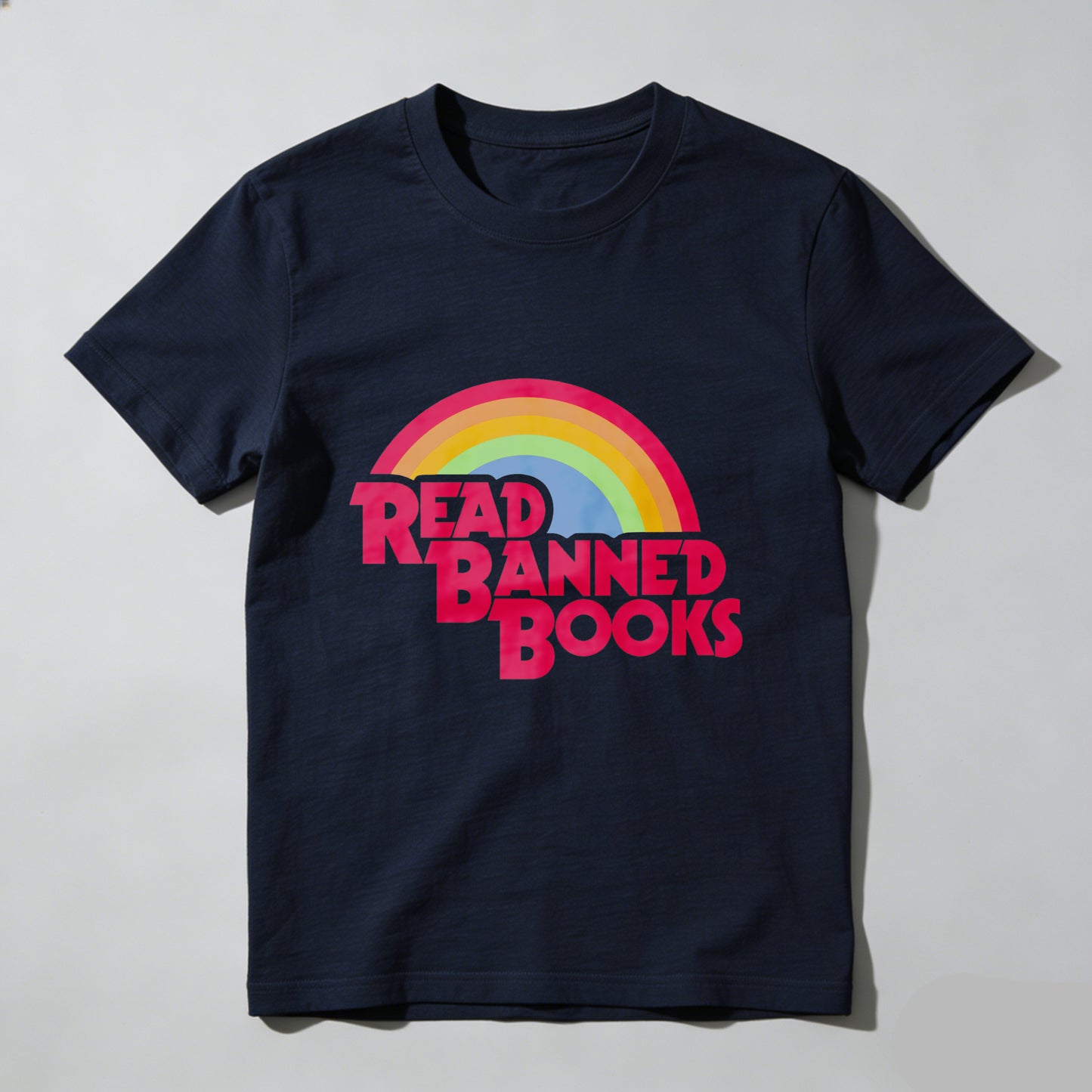 Wardrobecart Read Banned Books Rainbow Design Unisex Classic T-shirt