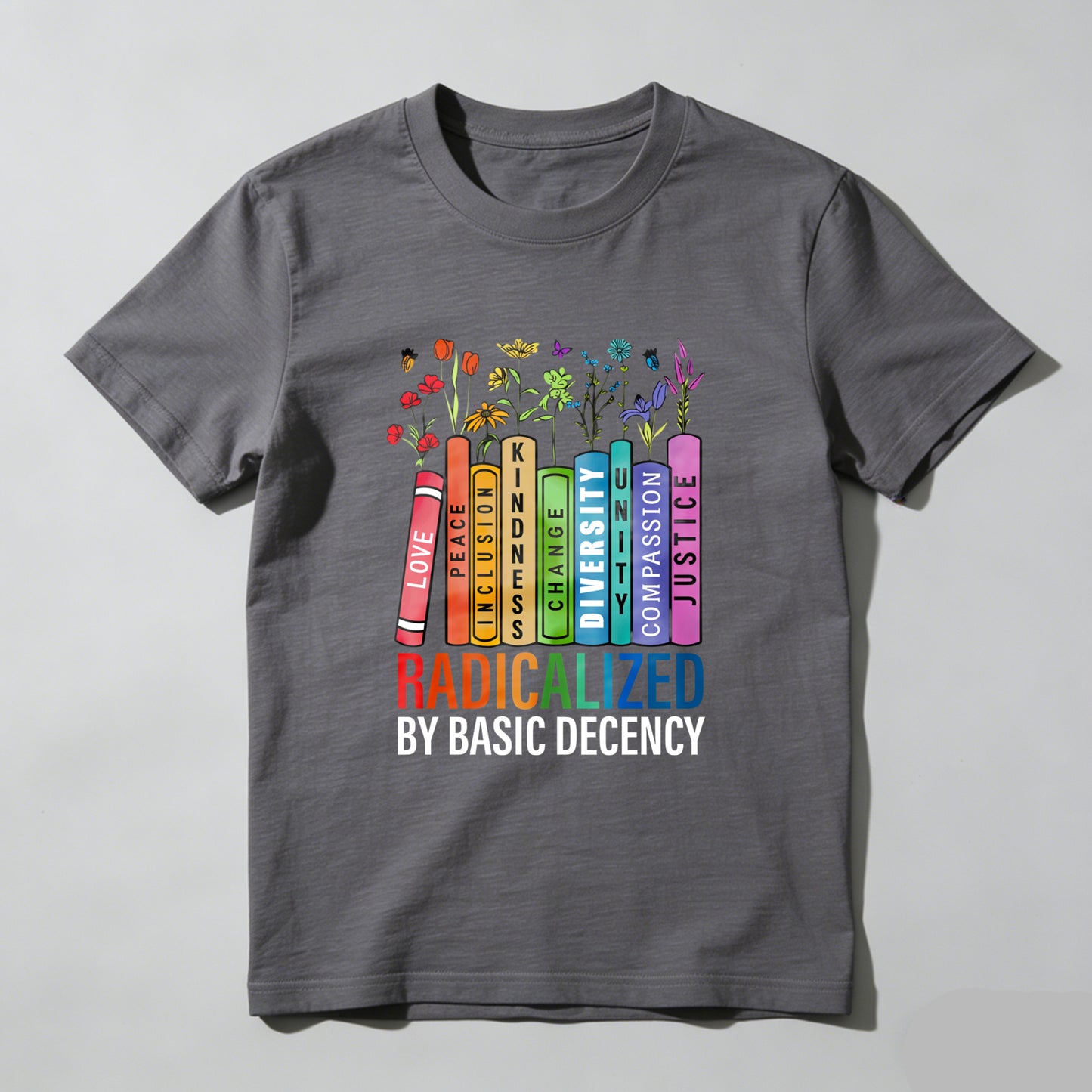 Wardrobecart Love Peace Inclusion Kindness Change Diversity Compassion Justice Unisex Classic T-shirt