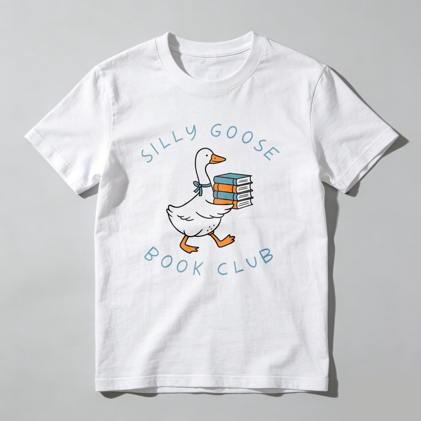 Wardrobecart Silly Goose Book Club Duck With Books Unisex Classic T-shirt