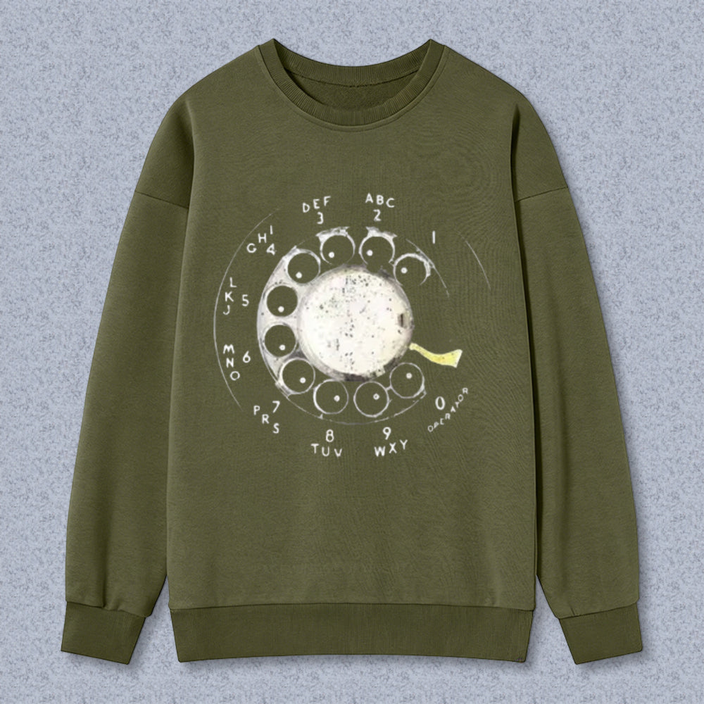 Retro Telephone Dial Design Unisex Classic Sweatshirt