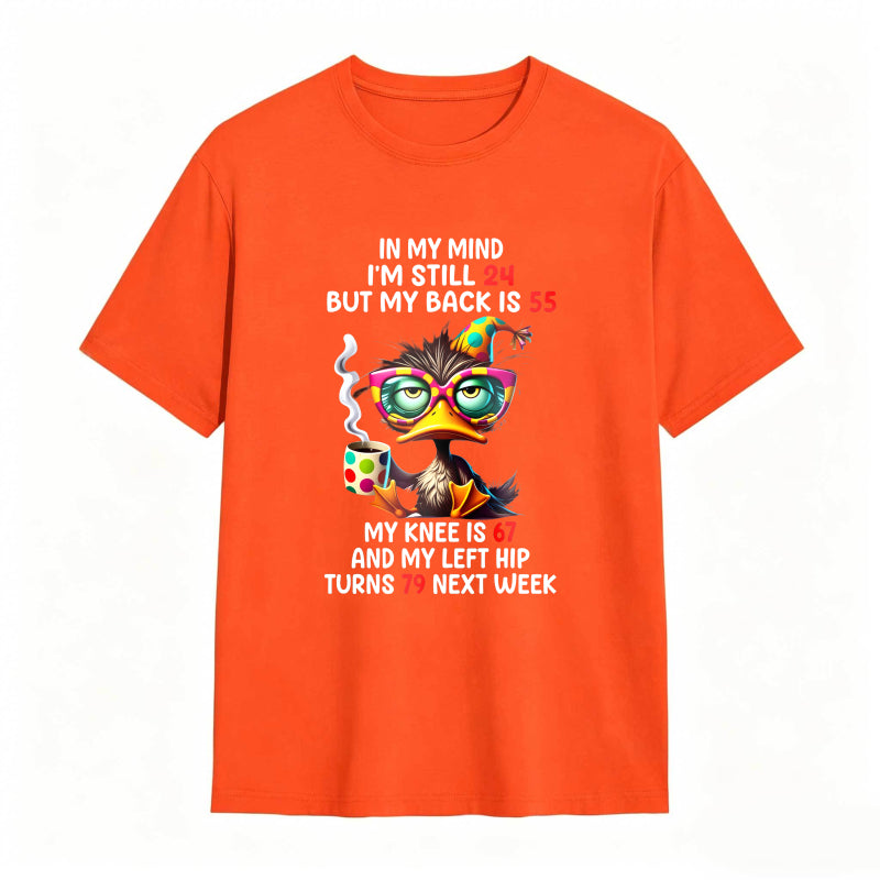 Duck With Glasses And Text About Age And Body Parts Unisex Classic T-shirt