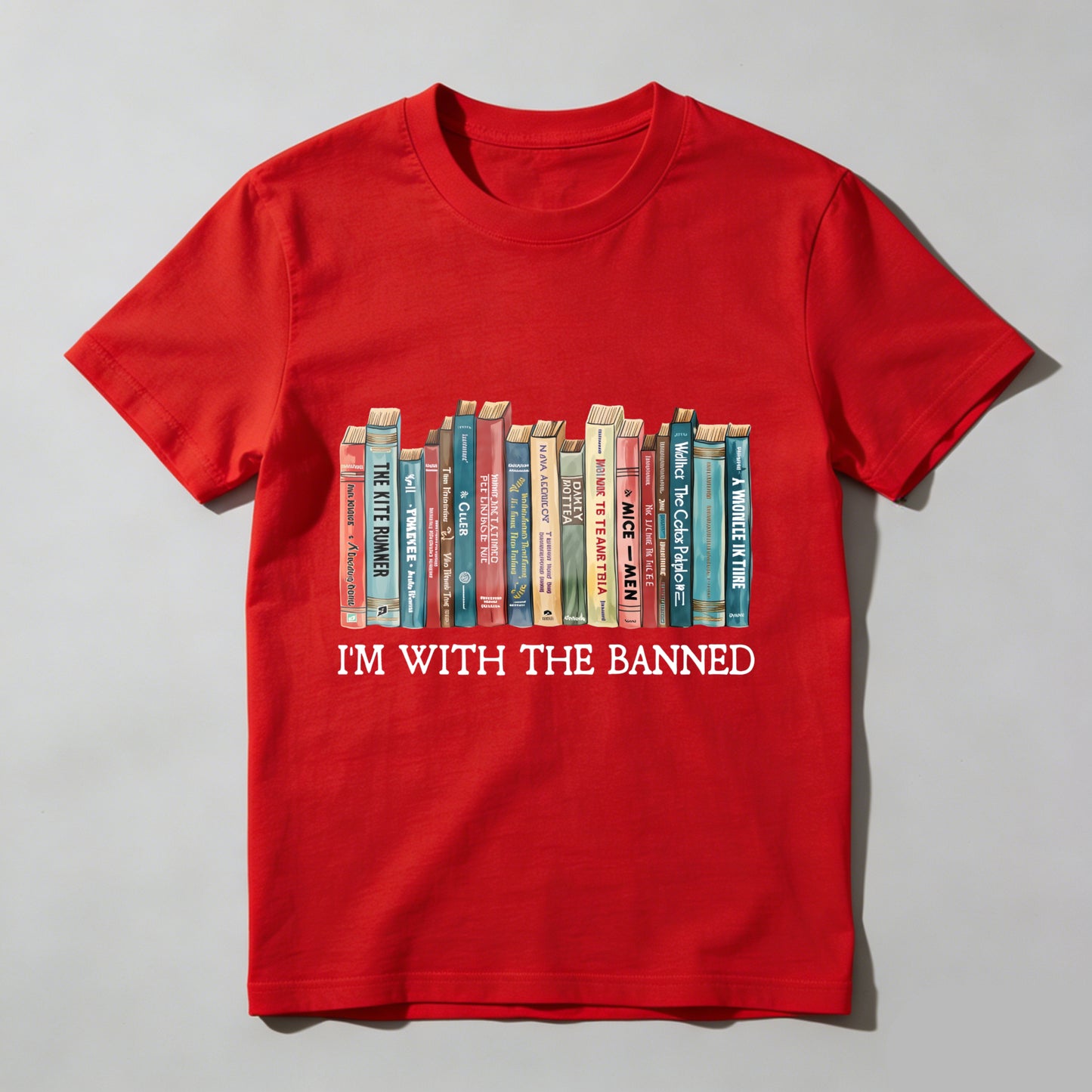 Wardrobecart I'm With The Banned Book Spine Design Unisex Classic T-shirt