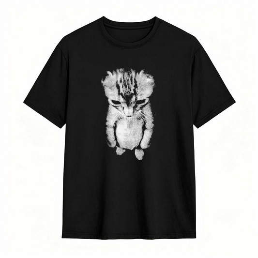 100% Cotton Unisex Sad Meme Cat Funny T-shirt