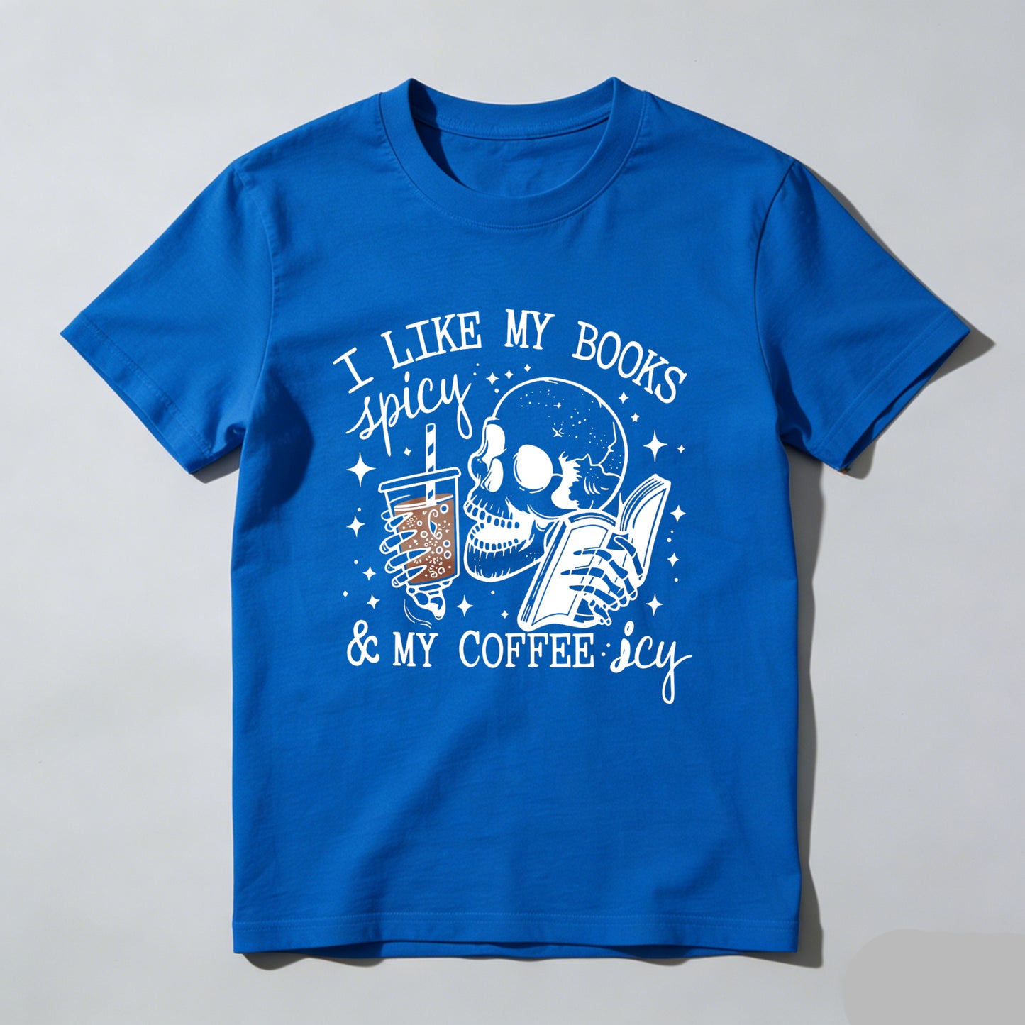 Wardrobecart I Like My Books Spicy And My Coffee Icy Unisex Classic T-shirt