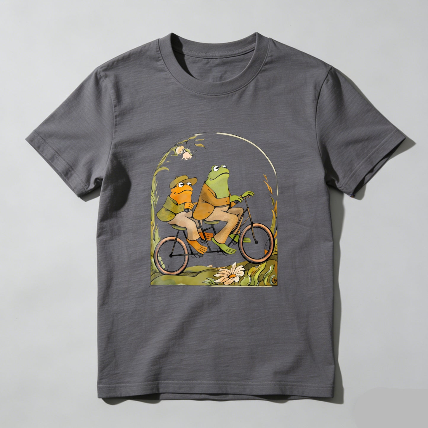 Wardrobecart Frog And Duck Ride Bicycle Together Unisex Classic T-shirt