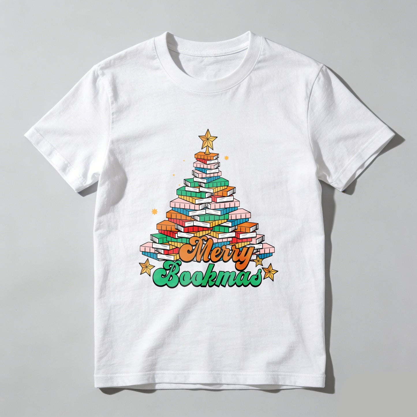 Wardrobecart Merry Bookmas Tree Made Of Books Unisex Classic T-shirt