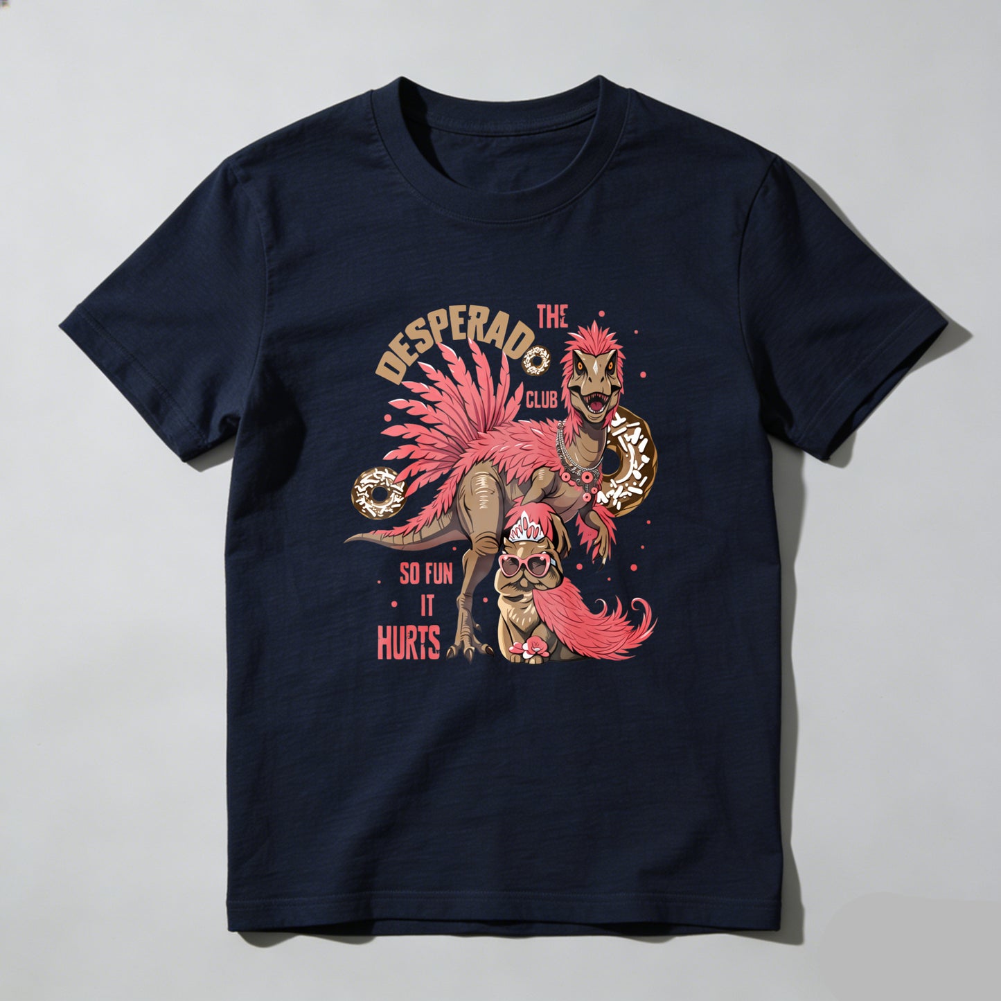 Wardrobecart The Desperado Club Dinosaur With Donuts Unisex Classic T-shirt