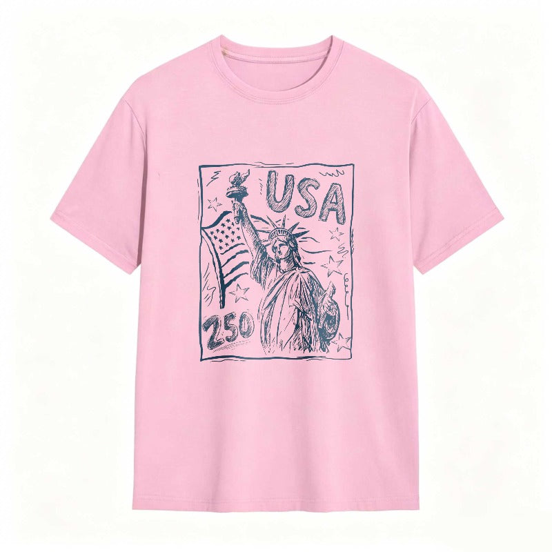 Statue Of Liberty Usa Flag 250 T-shirt