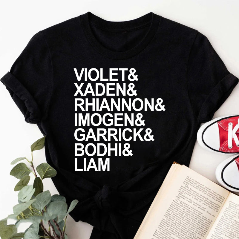Wardrobecart Violet Xaden Rhiannon Imogen Garrick Bodhi Liam Unisex Classic T-shirt