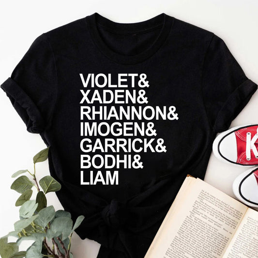 Wardrobecart Violet Xaden Rhiannon Imogen Garrick Bodhi Liam Unisex Classic T-shirt