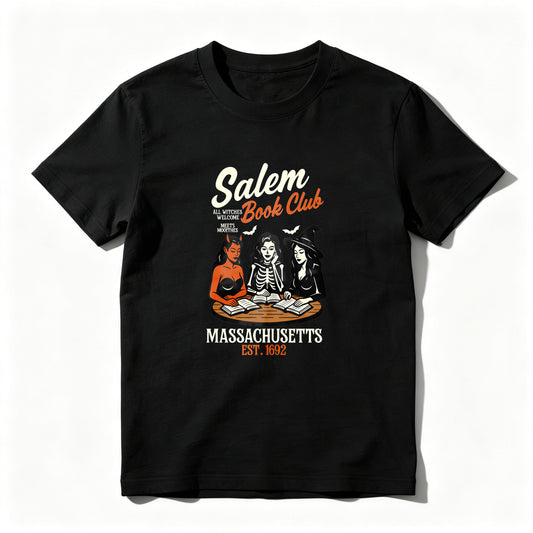 Wardrobecart Salem Book Club Massachusetts Est 1692 Unisex Classic T-shirt