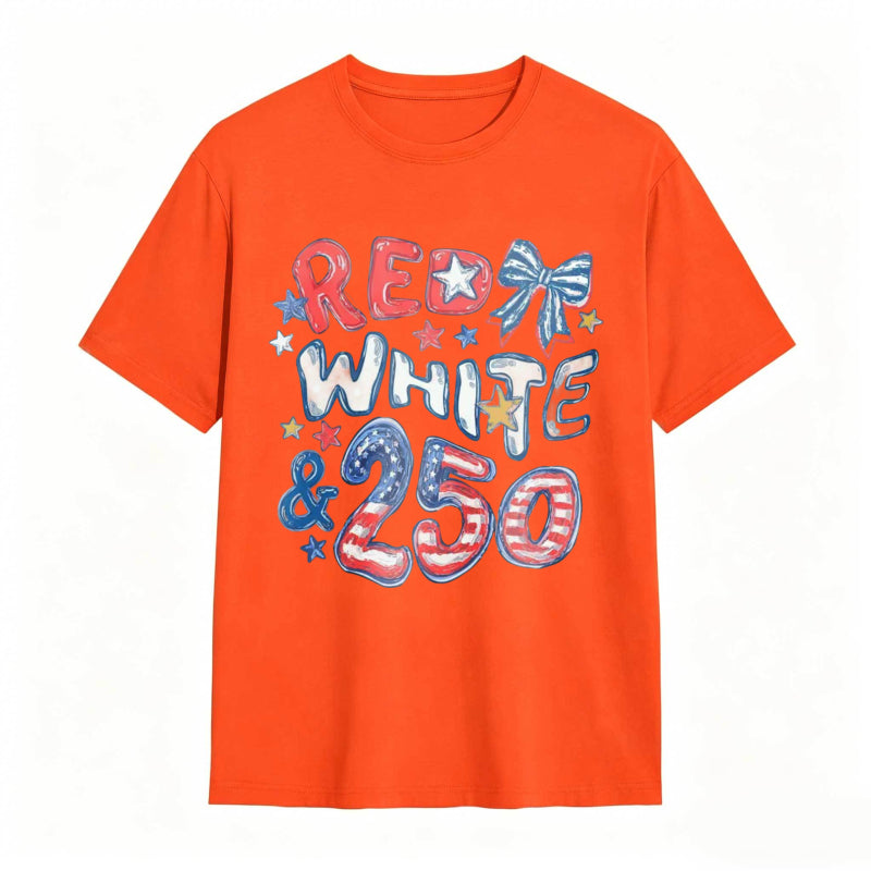 Red White and 250 Comfort Colors 4th of July T-shirt