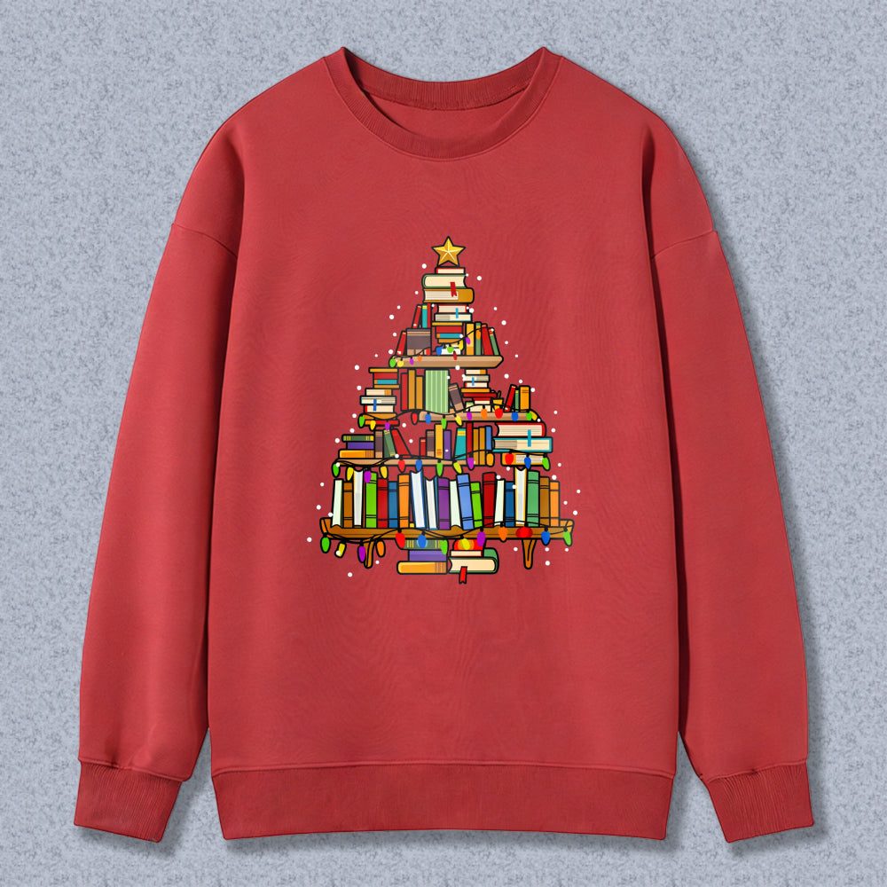 Wardrobecart Book Christmas Tree Unisex Classic Sweatshirt