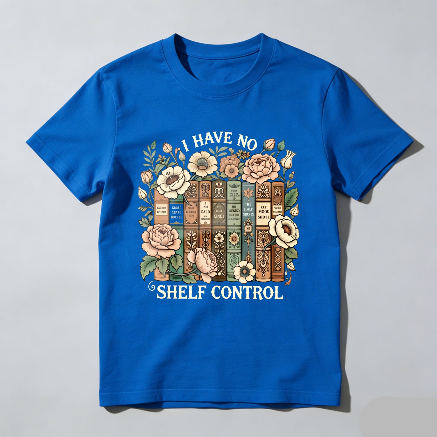 Wardrobecart Floral Bookshelf Design Unisex Classic T-shirt