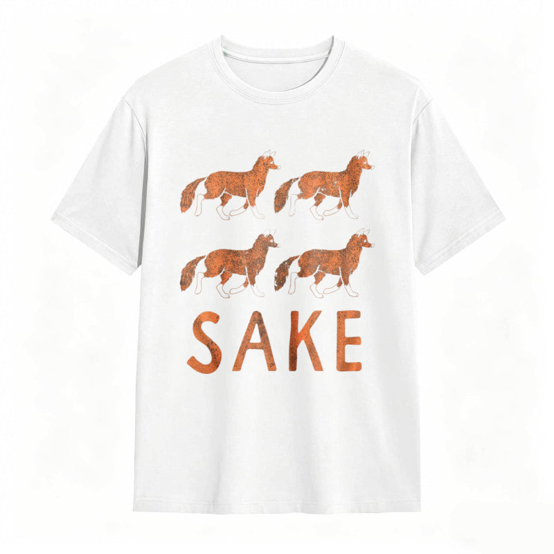 Four Fox Sake Funny Graphic Novelty Tee