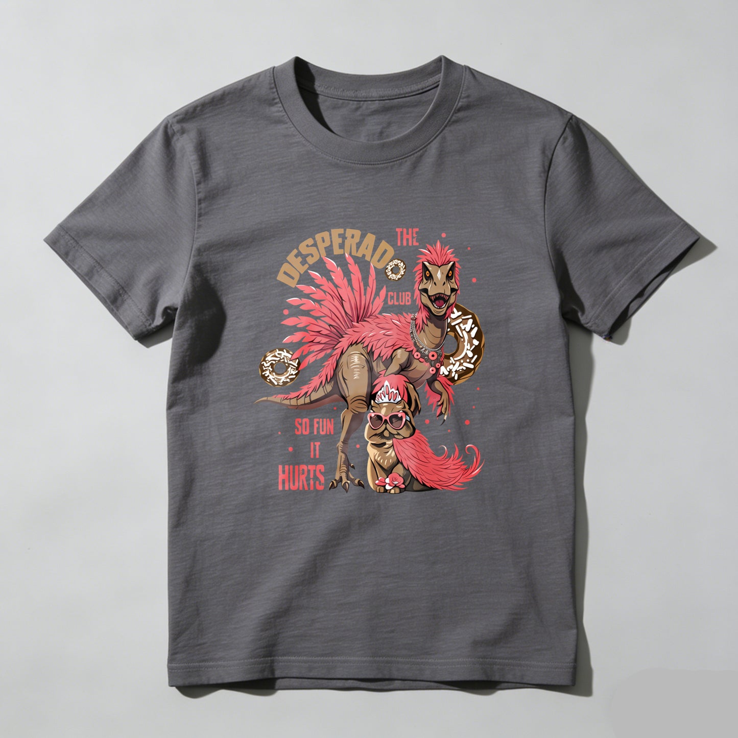 Wardrobecart The Desperado Club Dinosaur With Donuts Unisex Classic T-shirt