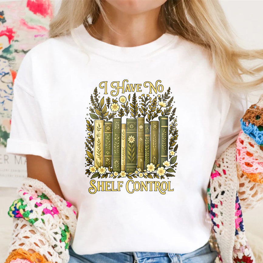 Wardrobecart I Have No Shelf Control Bookshelf Floral Design Unisex Classic T-shirt