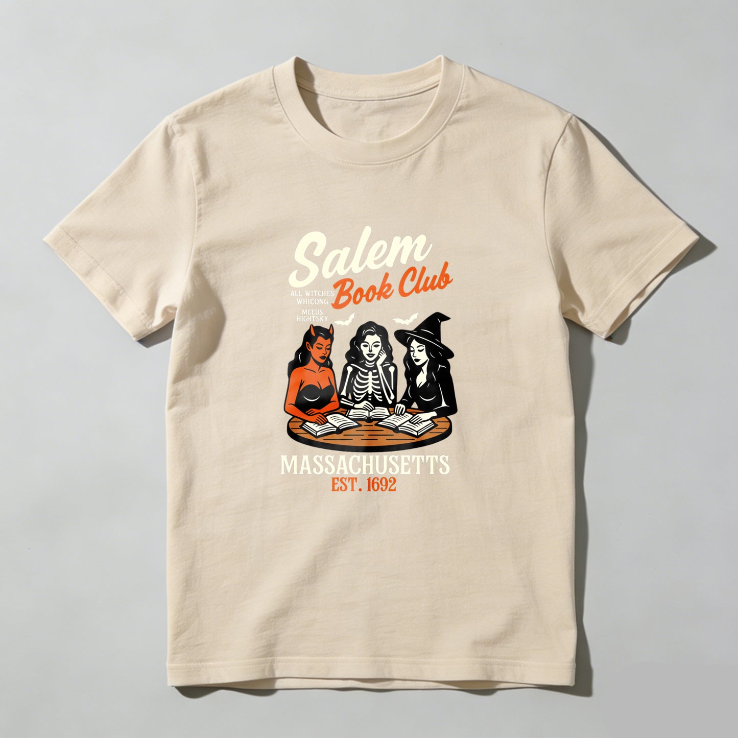 Wardrobecart Salem Book Club Witches Reading Magic Spells Unisex Classic T-shirt