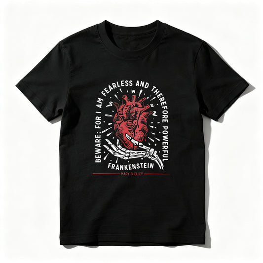 Wardrobecart Beware For I Am Fearless And Therefore Powerful Frankenstein Unisex Classic T-shirt