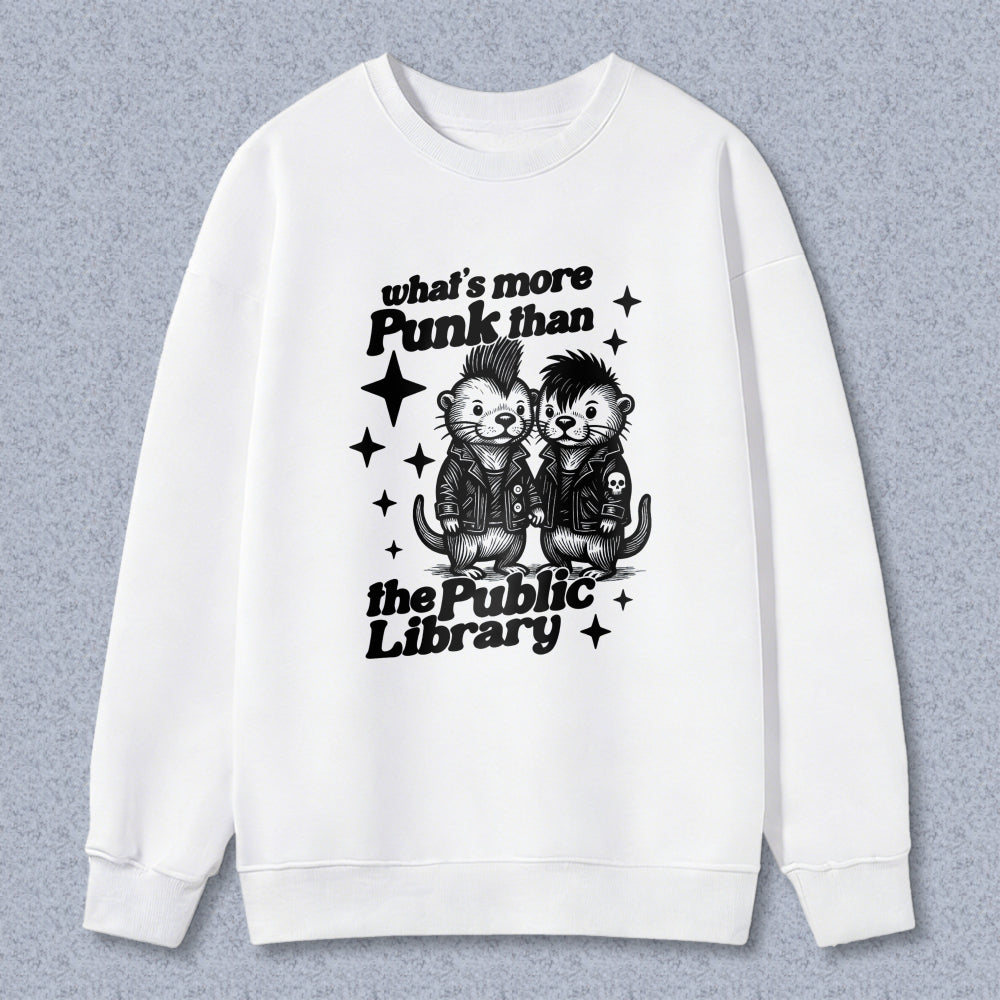 Wardrobecart What's More Punk Than The Public Library Cats Unisex Classic Sweatshirt