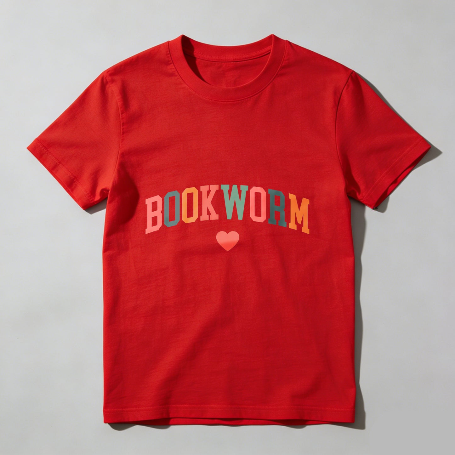Wardrobecart Bookworm Heart Print Design Unisex Classic T-shirt