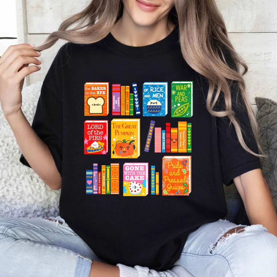 Wardrobecart Book Spine Designs With Playful Titles Unisex Classic T-shirt