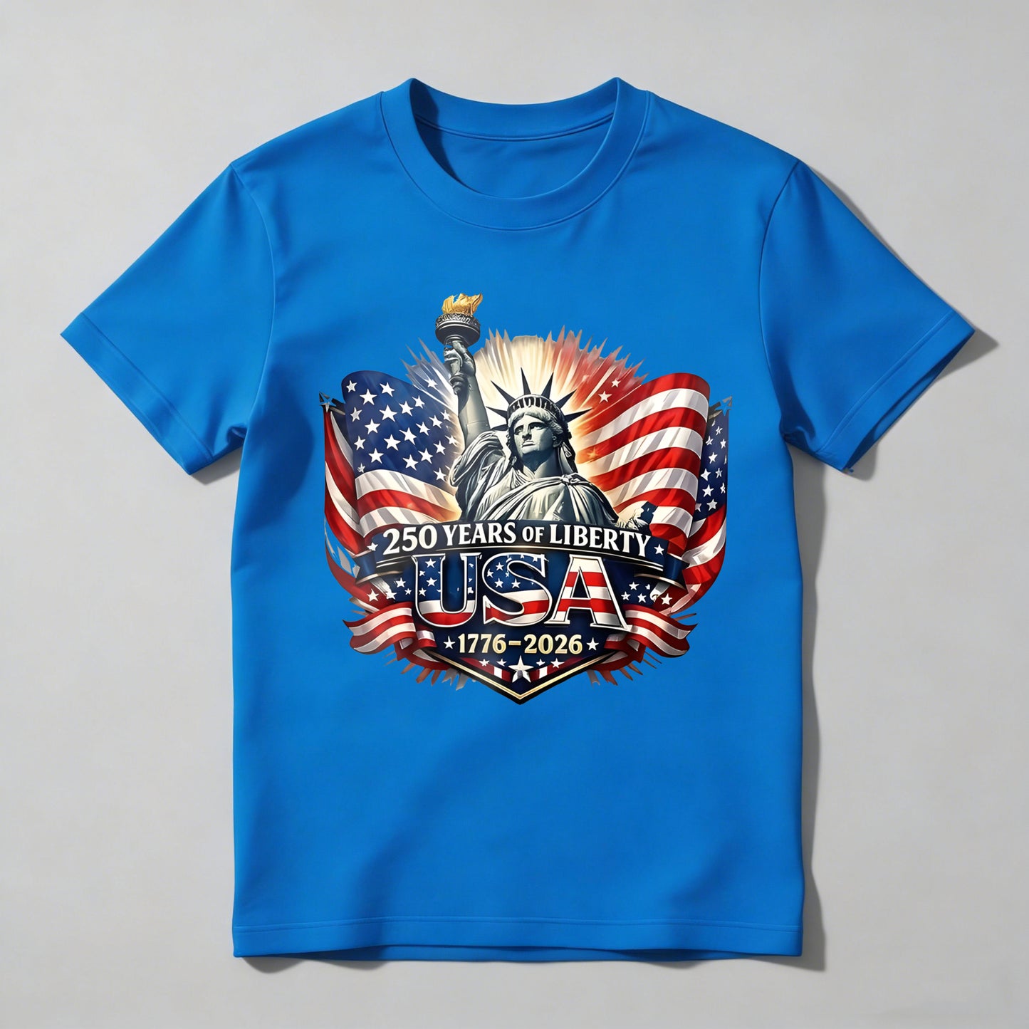 Statue Of Liberty American Flag 250 Years Of Liberty Usa 1776 2026 T-shirt