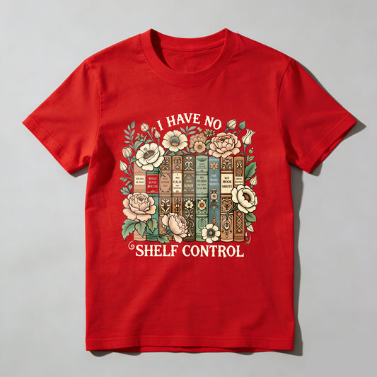 Wardrobecart Floral Bookshelf Design Unisex Classic T-shirt