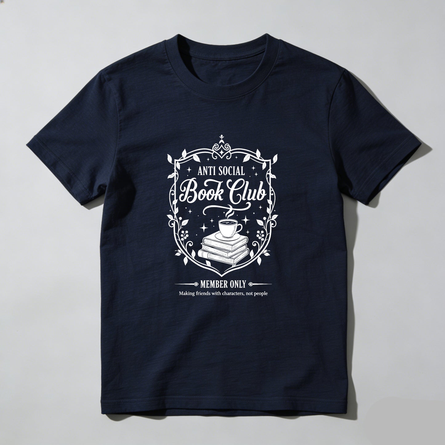 Wardrobecart Anti Social Book Club Member Only Unisex Classic T-shirt 100% cotton