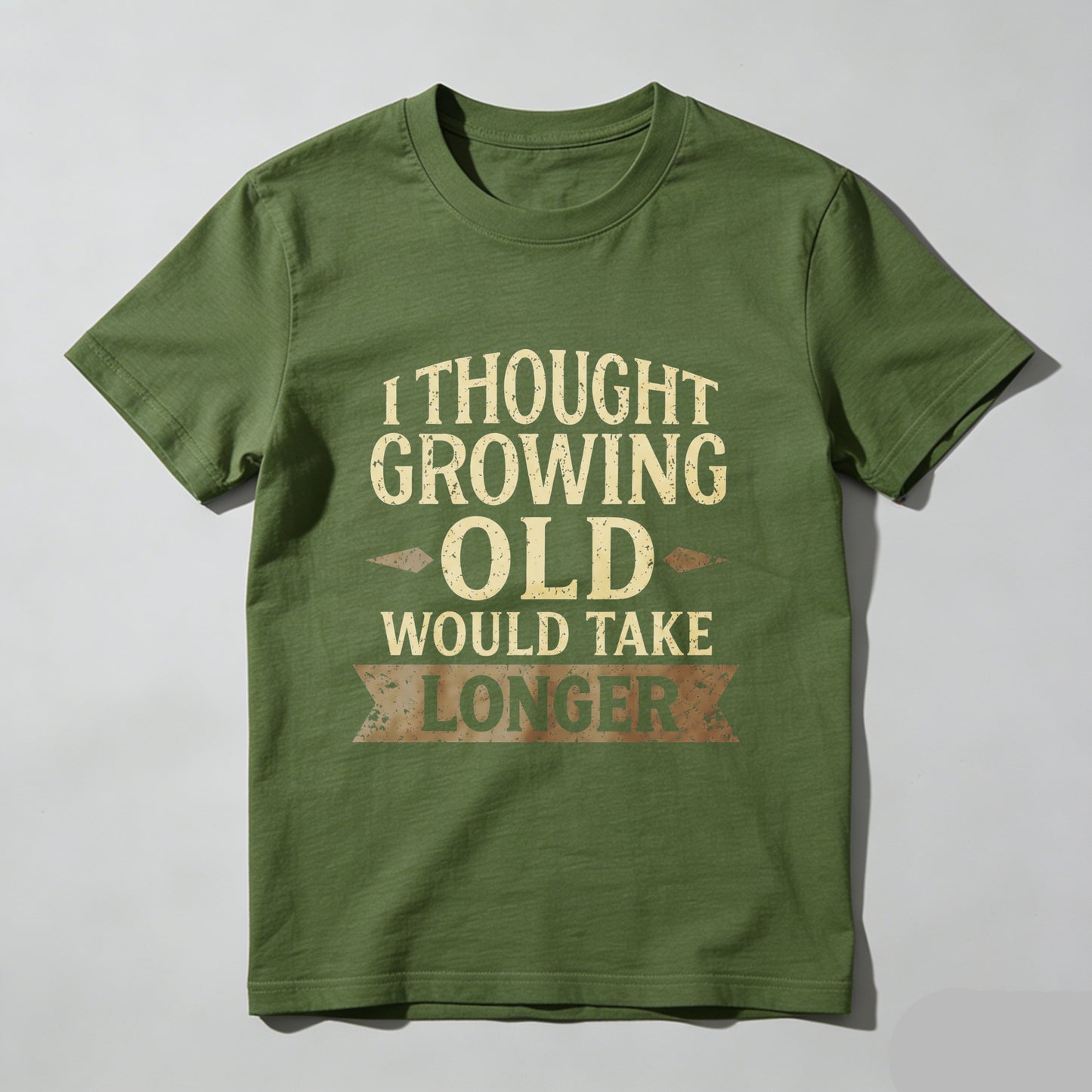 I Thought Growing Old Would Take Longer T Shirt Funny Humor Adult Gift For Men Women Casual Wear Black Cotton Top- HOT
